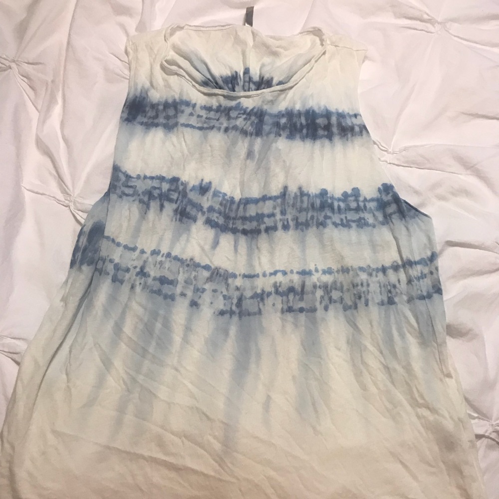 Never been worn blue and white tye dye tank top